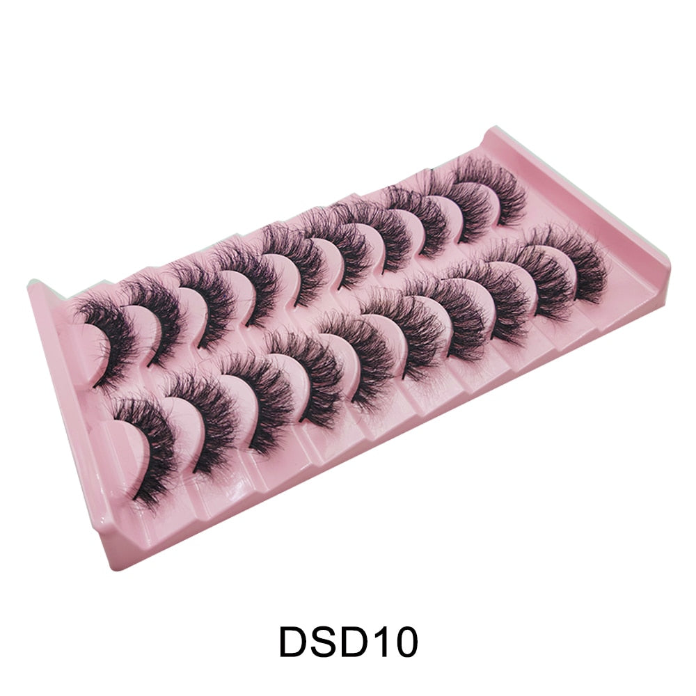 Curl 10-23mm Russian False Eyelashes, 3D Mink Eyelashes