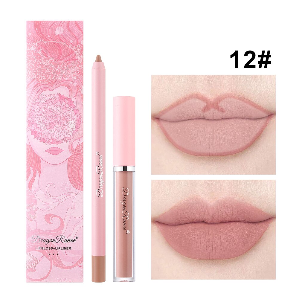 Sexy Matte Lipstick Lipliner Pencil Set