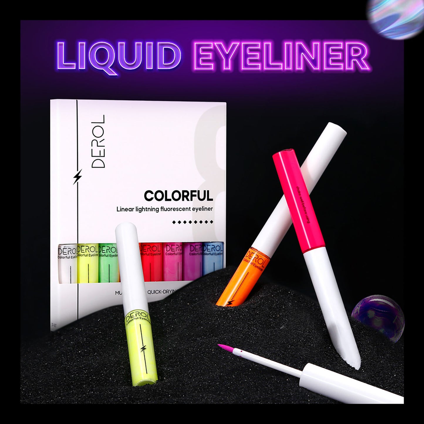 8pcs/set Colorful Liquid Eyeliners