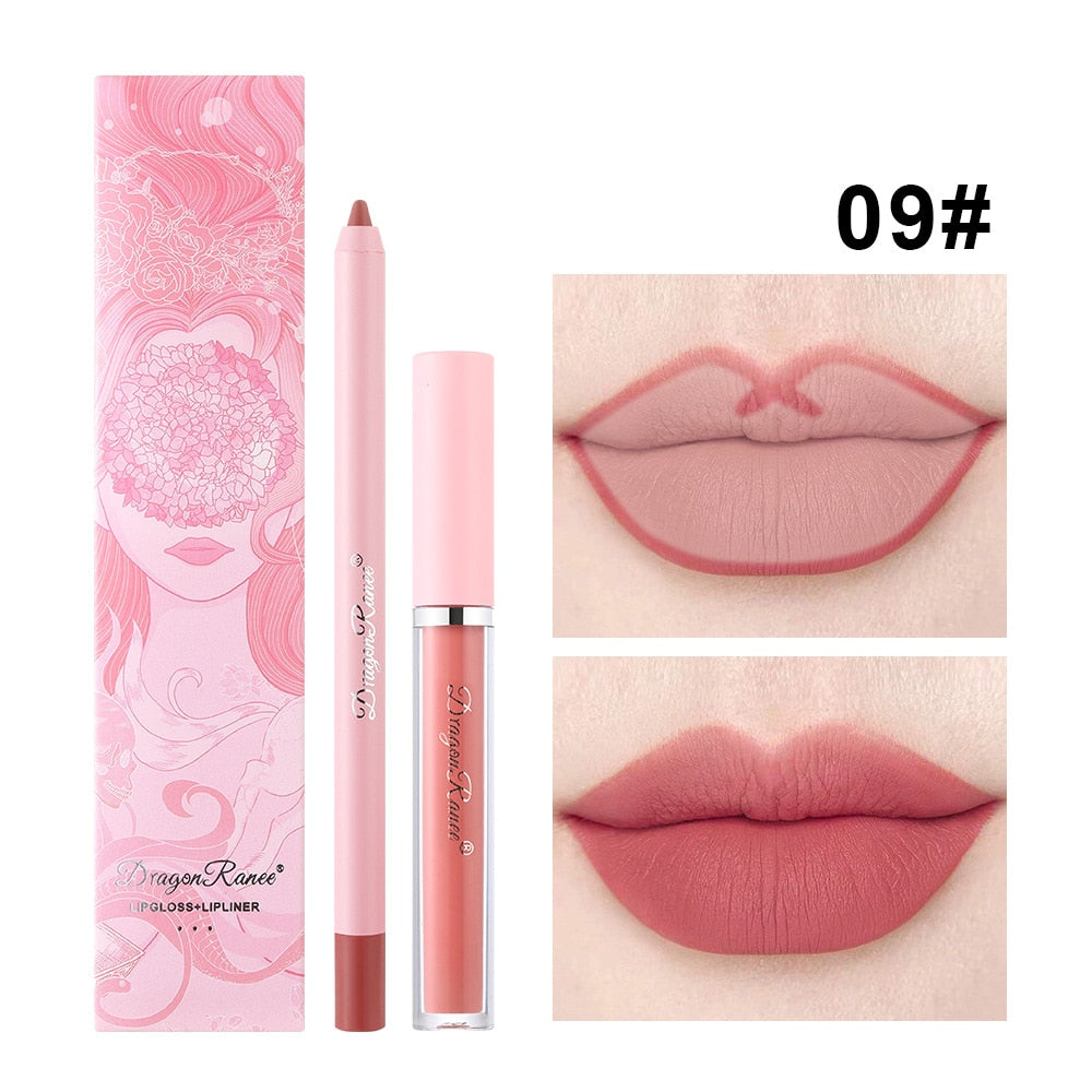 Sexy Matte Lipstick Lipliner Pencil Set