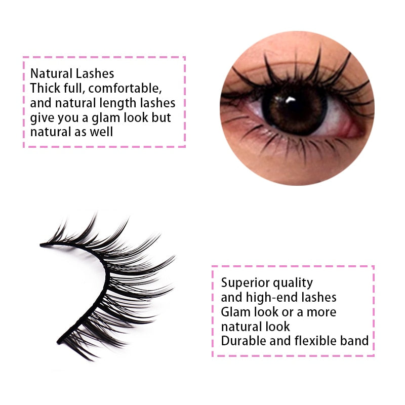 Natural False Eyelashes Extension, Nude Look Eye Lashes