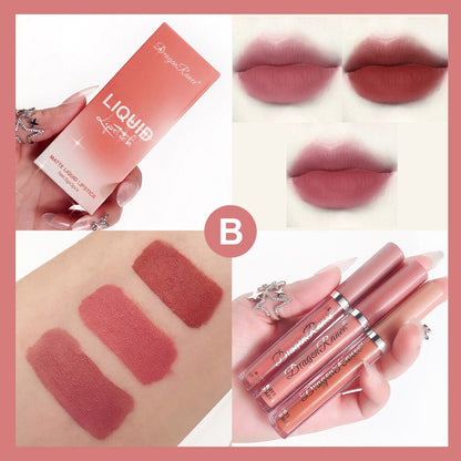 3pcs Velvet Matte Lip Gloss Set - Waterproof & Long-wear