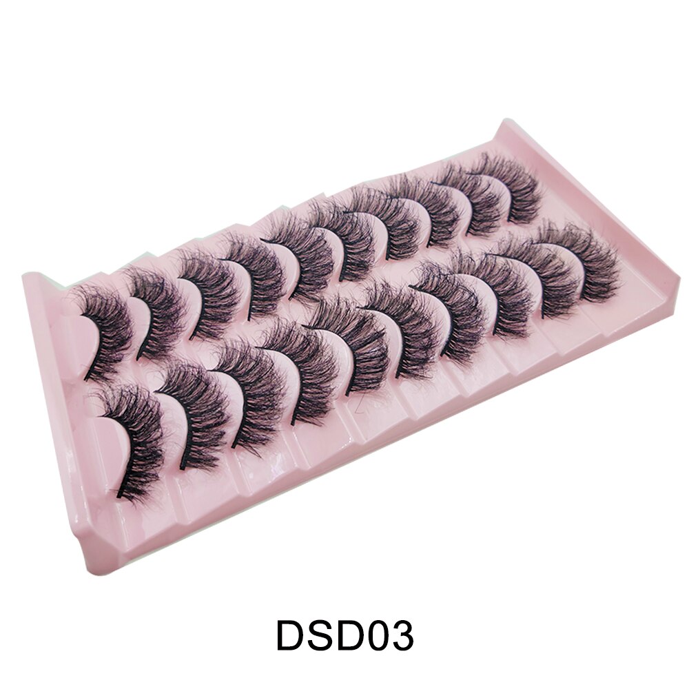 Curl 10-23mm Russian False Eyelashes, 3D Mink Eyelashes