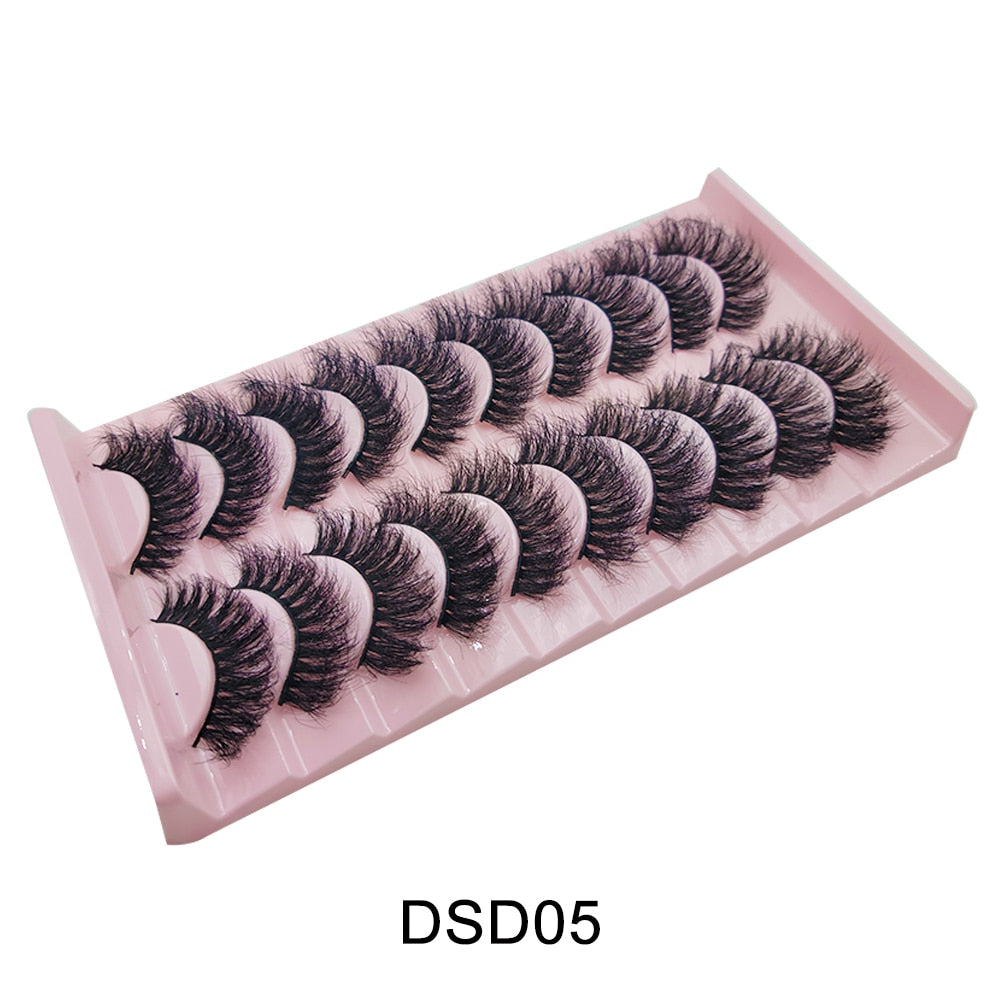 Curl 10-23mm Russian False Eyelashes, 3D Mink Eyelashes