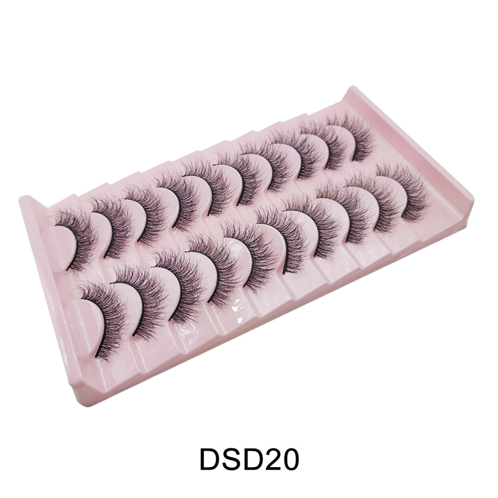 Curl 10-23mm Russian False Eyelashes, 3D Mink Eyelashes