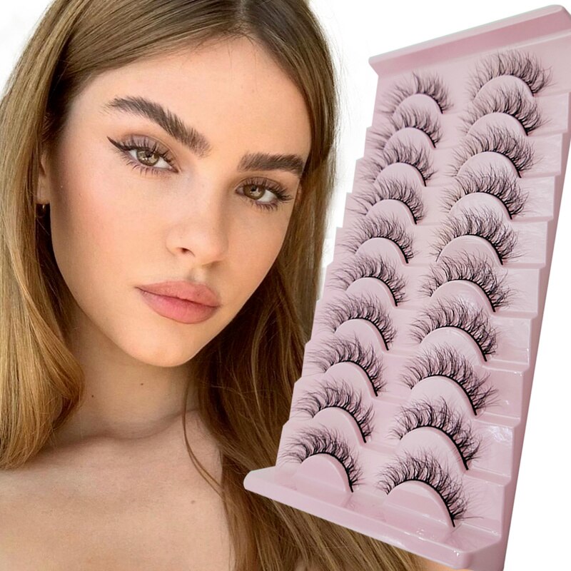 Curl 10-23mm Russian False Eyelashes, 3D Mink Eyelashes