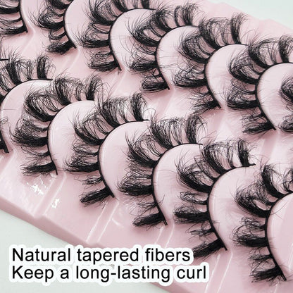 Curl 10-23mm Russian False Eyelashes, 3D Mink Eyelashes