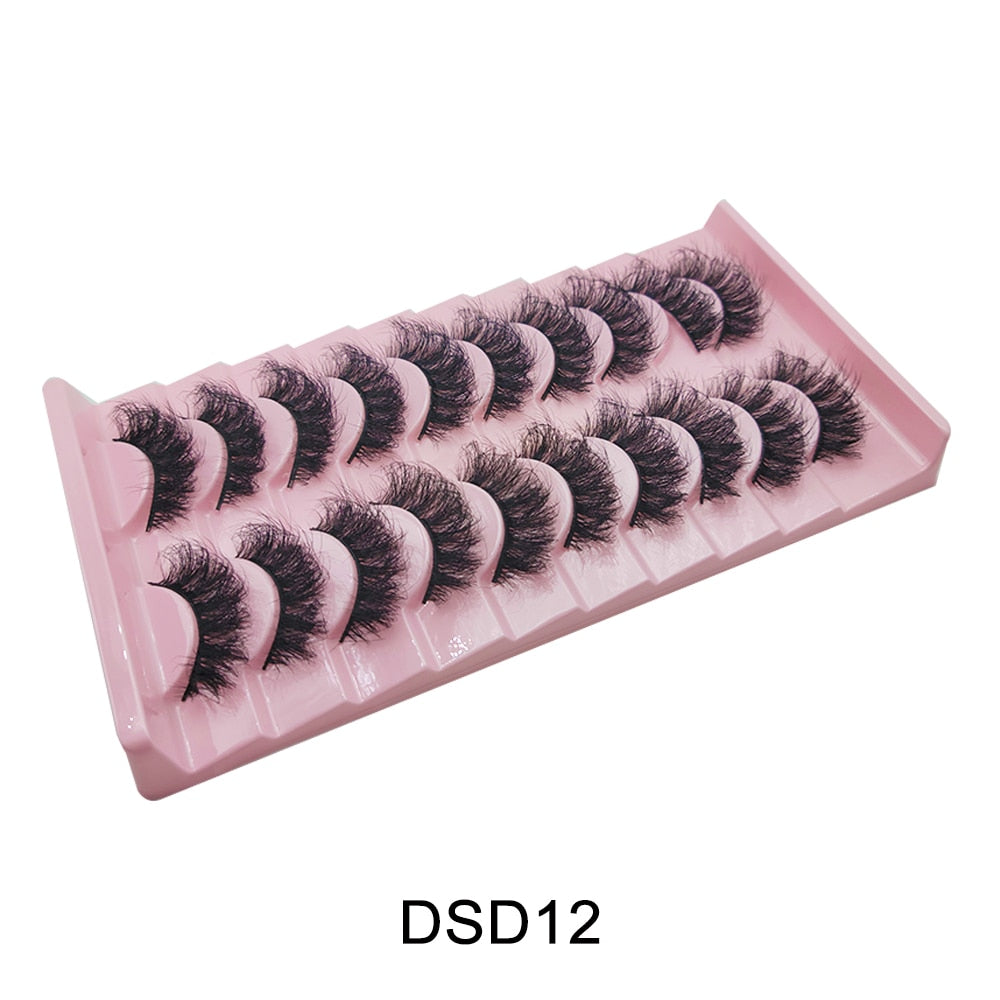 Curl 10-23mm Russian False Eyelashes, 3D Mink Eyelashes