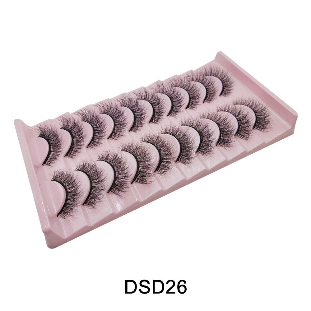 Curl 10-23mm Russian False Eyelashes, 3D Mink Eyelashes